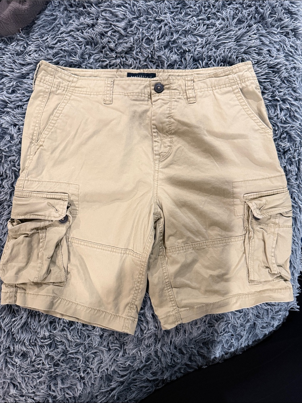 Aeropostale Khaki Cargo Shorts with Multiple Pockets